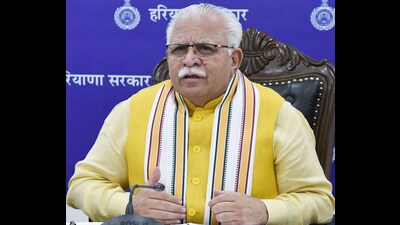 Haryana chief minister Manohar Lal Khattar accorded administrative approval for these projects to be implemented by the public health engineering department. (HT File Photo)