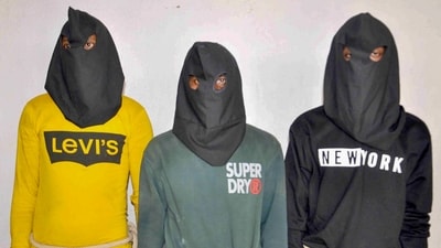 Three accused arrested in the Spanish tourist gang-rape case in Dumka district of Jharkhand on March 3. (PTI) Three accused arrested in the Spanish tourist gang-rape case in Dumka district of Jharkhand on March 3. (PTI)