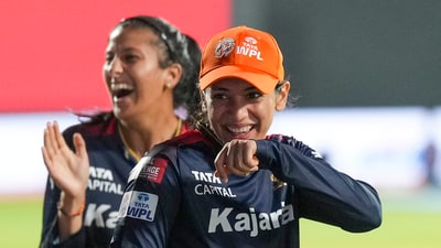 Royal Challengers Bangalore's captain Smriti Mandhana celebrates after winning the Women's Premier League (WPL) 2024 cricket match (PTI) Royal Challengers Bangalore's captain Smriti Mandhana celebrates after winning the Women's Premier League (WPL) 2024 cricket match (PTI)