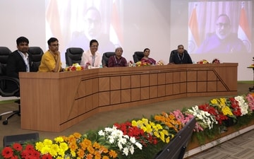 Union MoS Rajeev Chandrasekhar, addressing All India Research Scholars’ Summit 2024 at IIT Madras on March 4, 2024.