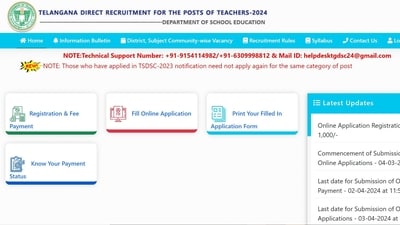 Telangana begins application process for 11062 teacher posts; apply online before April 3 Telangana begins application process for 11062 teacher posts; apply online before April 3