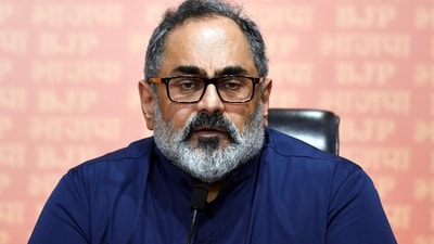Union minister of state for electronics and information technology Rajeev Chandrasekhar. Union minister of state for electronics and information technology Rajeev Chandrasekhar.