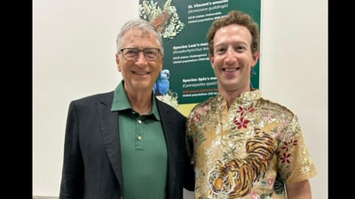 Bill Gates shared this picture with Mark Zuckerberg. ( Instagram/@Bill Gates ) Bill Gates shared this picture with Mark Zuckerberg. ( Instagram/@Bill Gates )