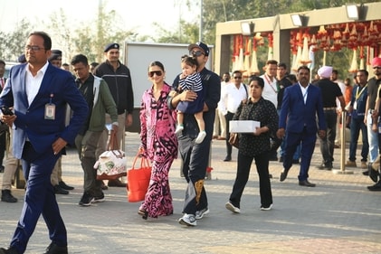 Alia Bhatt, Ranbir Kapoor and Raha at the airport. Alia Bhatt, Ranbir Kapoor and Raha at the airport.