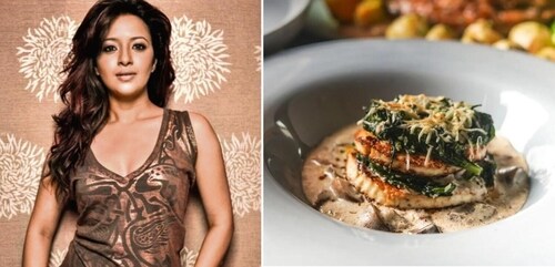Reema Sen and a dish from her restaurant House of Goth, Goa (Instagram) Reema Sen and a dish from her restaurant House of Goth, Goa (Instagram)