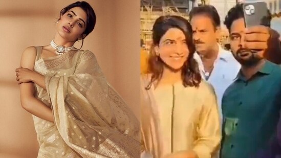 Fans were thrilled to spot Samantha Ruth Prabhu at a temple on Monday (Instagram)