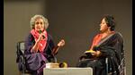 Arundhati Roy in conversation with Kasturi Basu at the Kolkata People’s Film Festival (Courtesy KPFF)