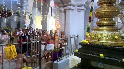 Ramanathaswamy Temple, Tamil Nadu: Located on the serene island of Rameswaram, the Ramanathaswamy Temple is a testament to Dravidian architecture and spiritual devotion. Dedicated to Lord Shiva, this temple is revered for its sacredness and historical significance. (ANI) Ramanathaswamy Temple, Tamil Nadu: Located on the serene island of Rameswaram, the Ramanathaswamy Temple is a testament to Dravidian architecture and spiritual devotion. Dedicated to Lord Shiva, this temple is revered for its sacredness and historical significance. (ANI)