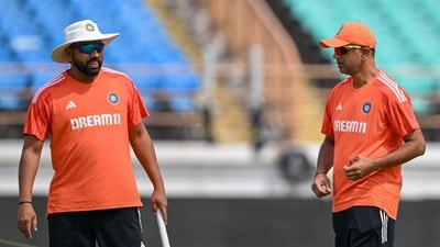 India captain Rohit Sharma (L) and coach Rahul Dravid (AFP) India captain Rohit Sharma (L) and coach Rahul Dravid (AFP)