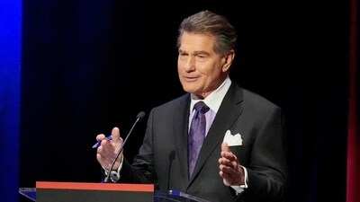 FILE - Former baseball player Steve Garvey speaks during a televised debate for candidates in the senate race on Jan. 22, 2024, in Los Angeles. Several prominent Democratic House members are jostling to fend off Republican former baseball great Steve Garvey in the fight for the U.S. Senate seat once held by the late Sen. Dianne Feinstein. (AP Photo/Damian Dovarganes, File) (AP) FILE - Former baseball player Steve Garvey speaks during a televised debate for candidates in the senate race on Jan. 22, 2024, in Los Angeles. Several prominent Democratic House members are jostling to fend off Republican former baseball great Steve Garvey in the fight for the U.S. Senate seat once held by the late Sen. Dianne Feinstein. (AP Photo/Damian Dovarganes, File) (AP)