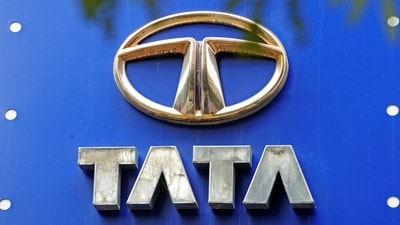 Tata Motors Share price today: A Tata Motors logo installed at one of its showroom is pictured in Mumbai. (AFP) Tata Motors Share price today: A Tata Motors logo installed at one of its showroom is pictured in Mumbai. (AFP)