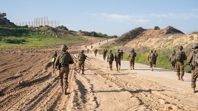 This handout picture released by the Israeli army shows troops on the ground in the Gaza Strip, amid ongoing battles between Israel and the Palestinian militant group Hamas. (AFP)