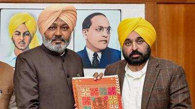 Presenting the state budget on Tuesday, Punjab finance minister Harpal Singh Cheema said, “Our government is committed to our “Annadatas” (farmers) and as a gesture of our continued support to them, we have allocated ₹9,330 crore towards power subsidy for agriculture.” (PTI) Presenting the state budget on Tuesday, Punjab finance minister Harpal Singh Cheema said, “Our government is committed to our “Annadatas” (farmers) and as a gesture of our continued support to them, we have allocated ₹9,330 crore towards power subsidy for agriculture.” (PTI)