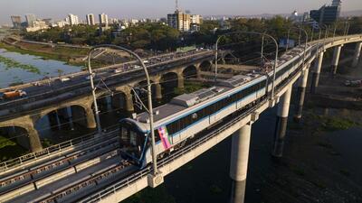 With PM set to virtually inaugurate the Ruby Hall Clinic to Ramwadi stretch of Pune Metro on Wednesday, the metro facility will expand from the current 24 km to 30 km. (HT) With PM set to virtually inaugurate the Ruby Hall Clinic to Ramwadi stretch of Pune Metro on Wednesday, the metro facility will expand from the current 24 km to 30 km. (HT)