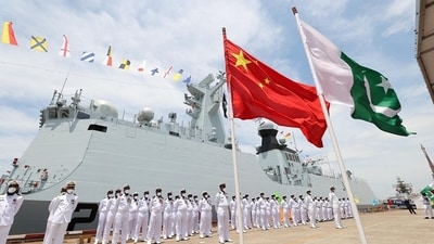 Two front facing India : File photo of Sino-Pak Sea Guardian exercise in November 2023. Two front facing India : File photo of Sino-Pak Sea Guardian exercise in November 2023.