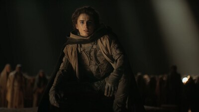 Timothee Chalamet in a still from Dune Part Two. Timothee Chalamet in a still from Dune Part Two.