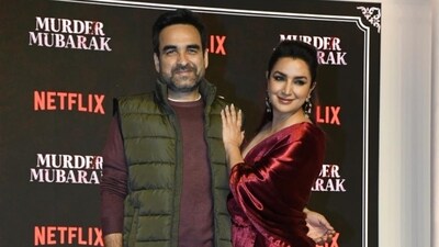 Pankaj Tripathi with Tisca Chopra at the trailer launch. Pankaj plays and ACP in the movie while Tisca plays a protective mom hoping to save her son. 