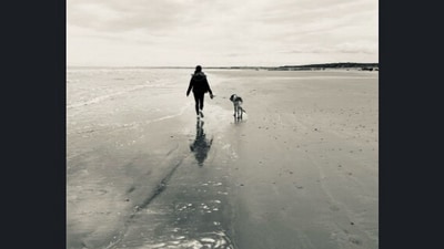 Daniella T. with her dog at a beach. (LinkedIn/@Daniella T) Daniella T. with her dog at a beach. (LinkedIn/@Daniella T)