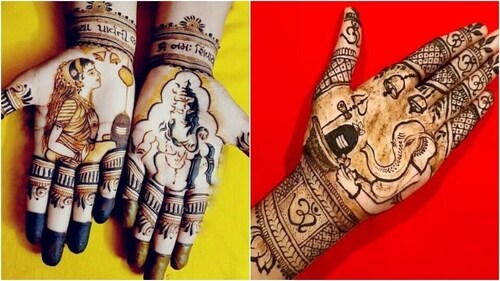 Mehndi designs to celebrate the auspicious festival of Maha Shivratri. (Pinterest) Mehndi designs to celebrate the auspicious festival of Maha Shivratri. (Pinterest)