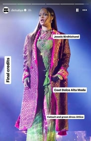Diet Sabya shared details of Rihanna's look on Instagram Stories. Diet Sabya shared details of Rihanna's look on Instagram Stories.