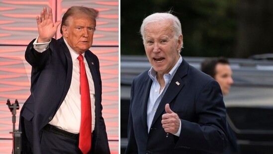 Donald Trump wins North Dakota on the Super Tuesday eve, Joe Biden eyes for swift win. (AP Photo/Phelan M. Ebenhack, AP Photo/Manuel Balce Ceneta)