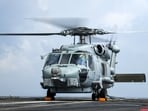 The Indian Navy welcomed MH-60R Seahawk helicopters, which are set to be inducted today at INS Garuda in Kochi The Indian Navy welcomed MH-60R Seahawk helicopters, which are set to be inducted today at INS Garuda in Kochi
