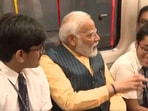 PM Modi takes Metro ride in Kolkata on Wednesday, after inaugurating India's first underwater Metro route. PM Modi takes Metro ride in Kolkata on Wednesday, after inaugurating India's first underwater Metro route.