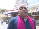 Sandeep Reddy was seen in a bald avatar at Tirumala temple