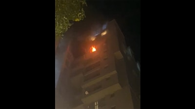 Fire breaks out in Pali Hill high-rise Fire breaks out in Pali Hill high-rise