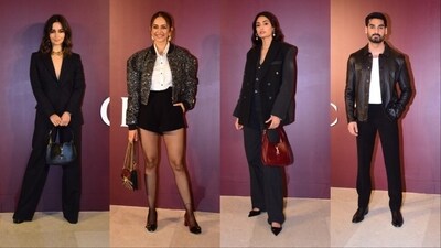Alia Bhatt, Rakul Preet Singh, Athiya Shetty, and Ahan Shetty attended an event. Alia Bhatt, Rakul Preet Singh, Athiya Shetty, and Ahan Shetty attended an event.