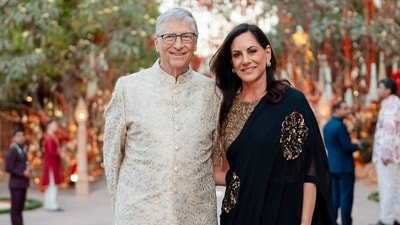 This picture of Bill Gates and Paula Hurd was captured during their visit to India to attend Anant Ambani and Radhika Merchant's pre-wedding festivities. (ANI) This picture of Bill Gates and Paula Hurd was captured during their visit to India to attend Anant Ambani and Radhika Merchant's pre-wedding festivities. (ANI)