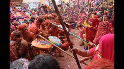 Lathmar Holi of Barsana. (HT FILE) Lathmar Holi of Barsana. (HT FILE)