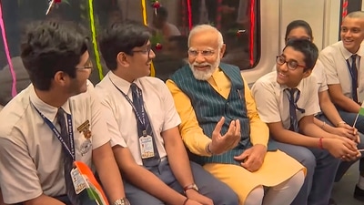 Prime Minister Narendra Modi on Wednesday unveiled multiple metro projects across the country, including India's first underwater metro line in Kolkata. (PTI) Prime Minister Narendra Modi on Wednesday unveiled multiple metro projects across the country, including India's first underwater metro line in Kolkata. (PTI)