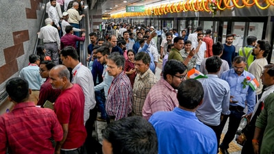 The PM also inaugurated the 1.25-km-long Taratala-Majherhat section of the Joka-Esplanade line. It has been built at a cost of <span class='webrupee'>₹</span>520 crore, they said. (PTI) The PM also inaugurated the 1.25-km-long Taratala-Majherhat section of the Joka-Esplanade line. It has been built at a cost of <span class='webrupee'>₹</span>520 crore, they said. (PTI)