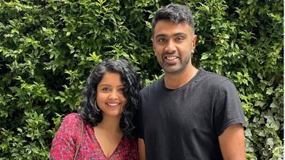 Ravichandran Ashwin with his wife Prethi Ravichandran Ashwin with his wife Prethi