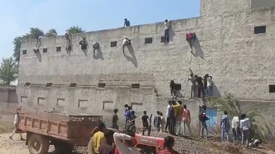 The incident reportedly took place at Chandravati School in Tauru in Nuh district. (X/GovindSinghDotasra)