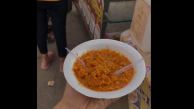Snapshot of the pasta cooked in buttermilk. (Instagram/@suratstreetfood) Snapshot of the pasta cooked in buttermilk. (Instagram/@suratstreetfood)