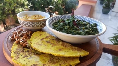 Delectable recipe for International Women's Day 2024: Toast to women's strength with Chane Bathue ka Saag Makki ki Roti (Photo by Pilibhit House, Haridwar) Delectable recipe for International Women's Day 2024: Toast to women's strength with Chane Bathue ka Saag Makki ki Roti (Photo by Pilibhit House, Haridwar)