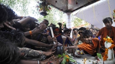 Coconut: Breaking a coconut before Lord Shiva symbolizes the breaking of the ego and offering the purest form of oneself to the divine. (HT File Photo/Sunil Ghosh) Coconut: Breaking a coconut before Lord Shiva symbolizes the breaking of the ego and offering the purest form of oneself to the divine. (HT File Photo/Sunil Ghosh)