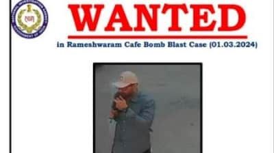 Rameshwaram cafe blast accused's clearer picture released by NIA with a bounty of  ₹10 lakh for any tip on the man.
