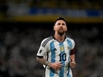 Argentina's Lionel Messi runs during a game.