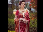 Nita Ambani wore this Swadesh saree at Reliance dinner in Jamnagar. 