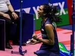 PV Sindhu celebrates