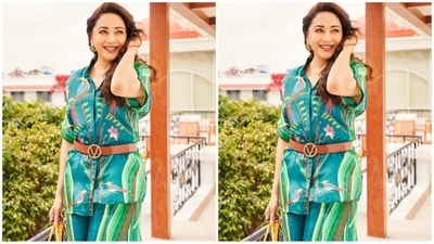 With the help of make-up artist Billy Manik, Madhuri got decked up in nude eyeshadow, winged eyeliner, mascaraed lashes, contoured cheekbones, blushed cheeks, glowing highlighter and a shade of muave lipstick. Leaving her luscious locks loose, she finished off her look. (Instagram/@madhuridixitnene) With the help of make-up artist Billy Manik, Madhuri got decked up in nude eyeshadow, winged eyeliner, mascaraed lashes, contoured cheekbones, blushed cheeks, glowing highlighter and a shade of muave lipstick. Leaving her luscious locks loose, she finished off her look. (Instagram/@madhuridixitnene)