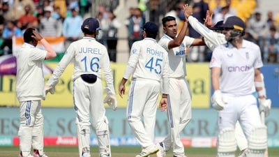 While Kuldeep Yadav picked a fifer, Ravichandran Ashwin also marked his 100th Test with brilliant figures of 4/51 in 11.4 overs. (ANI ) While Kuldeep Yadav picked a fifer, Ravichandran Ashwin also marked his 100th Test with brilliant figures of 4/51 in 11.4 overs. (ANI )