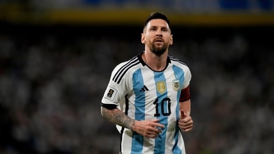 Argentina's Lionel Messi runs during a game. (AP) Argentina's Lionel Messi runs during a game. (AP)