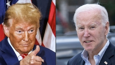 Donald Trump is set to do a ‘Play by Play’ of Joe Biden's State of the Union address (Photo by TANNEN MAURY and Brendan Smialowski / AFP) (AFP) Donald Trump is set to do a ‘Play by Play’ of Joe Biden's State of the Union address (Photo by TANNEN MAURY and Brendan Smialowski / AFP) (AFP)