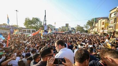 Congress leader Rahul Gandhi in Madhya Pradesh’s Ratlam on Wednesday. (PTI) Congress leader Rahul Gandhi in Madhya Pradesh’s Ratlam on Wednesday. (PTI)