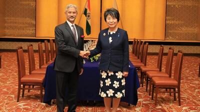 EAM S Jaishankar held talks with Japanese counterpart Yoko Kamikawa in Tokyo (Twitter/@DrSJaishankar)