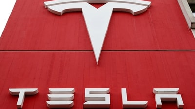 The logo of car manufacturer Tesla (Reuters)
